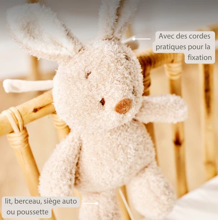 Peluche Musicale Lapin Teddy Sable - 25 cm Peluche Musicale Lapin Teddy Sable - 25 cm