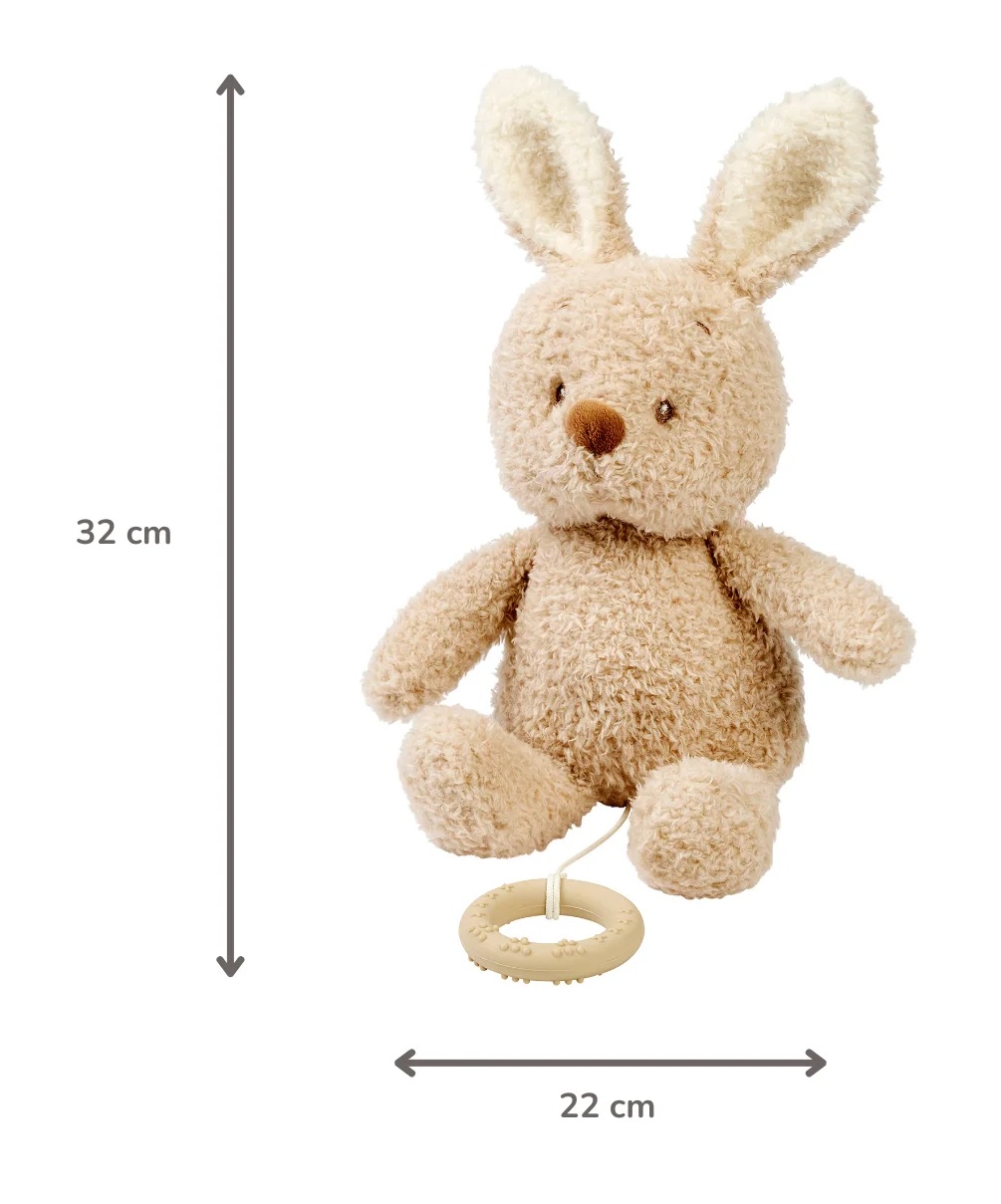 Peluche Musicale Lapin Teddy Sable - 25 cm Peluche Musicale Lapin Teddy Sable - 25 cm