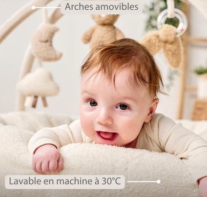 Tapis Eveil Pouf Teddy Ecru Tapis Eveil Pouf Teddy Ecru