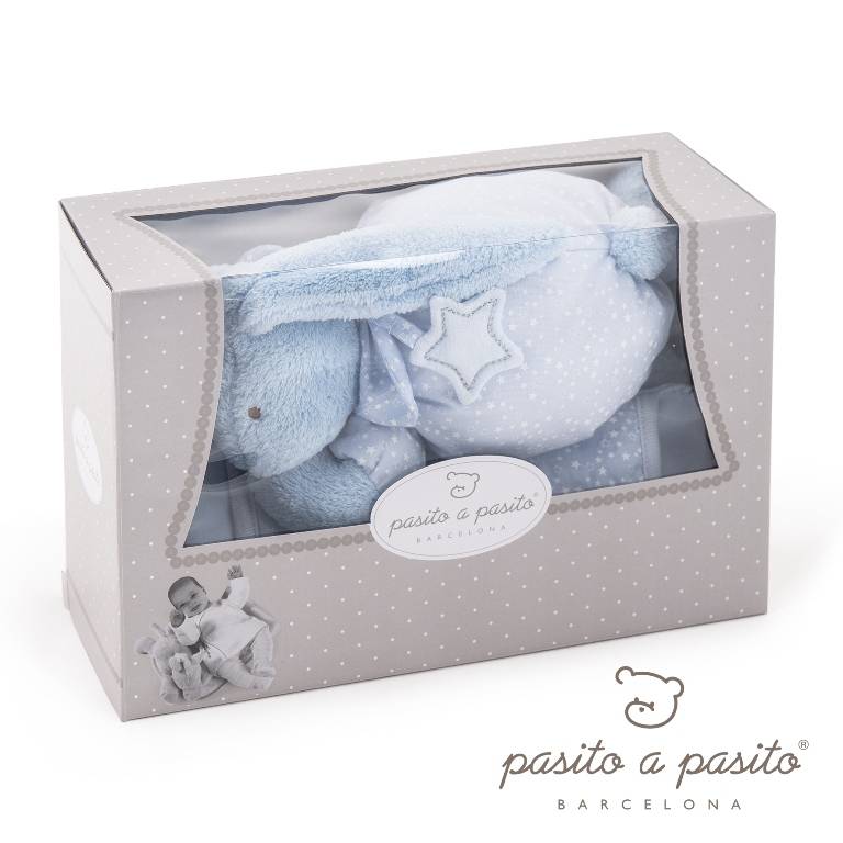 Cale Bébé Lapin Etoile Bleu Cale Bébé Lapin Etoile Bleu