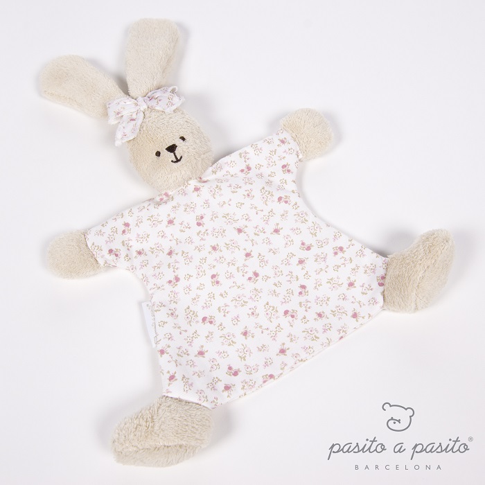Pasito A Pasito Doudou lapin laforet fleur, Livraison Gratuite
