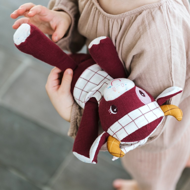 Peluche câline Vache Rosalie