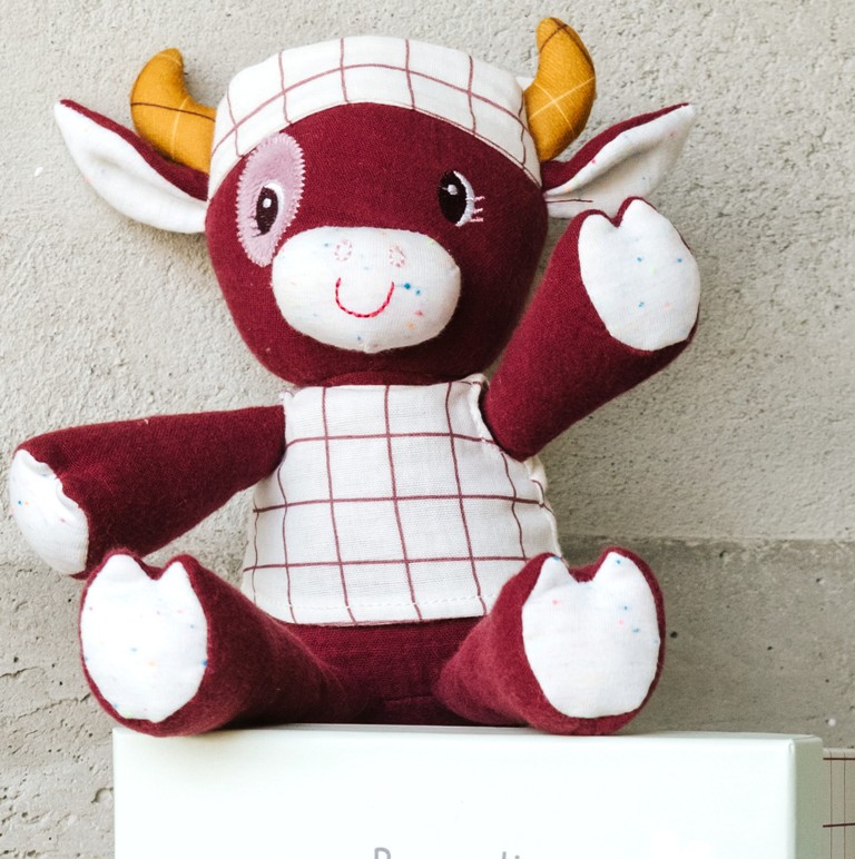 Peluche câline Vache Rosalie
