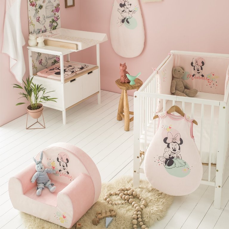 Babycalin Tour De Lit Minnie Floral Doudouplanet Livraison Gratuite 24 48h