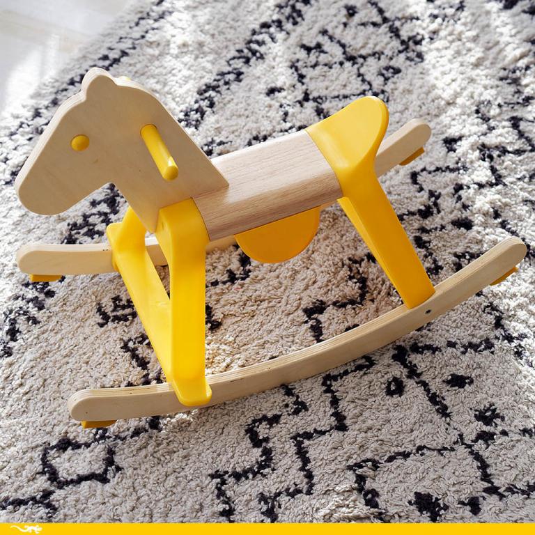 Djeco Cheval bascule yellow rock it Doudouplanet Livraison