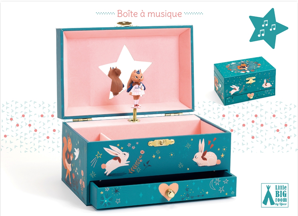 Boîte à bijoux lapin pour enfant