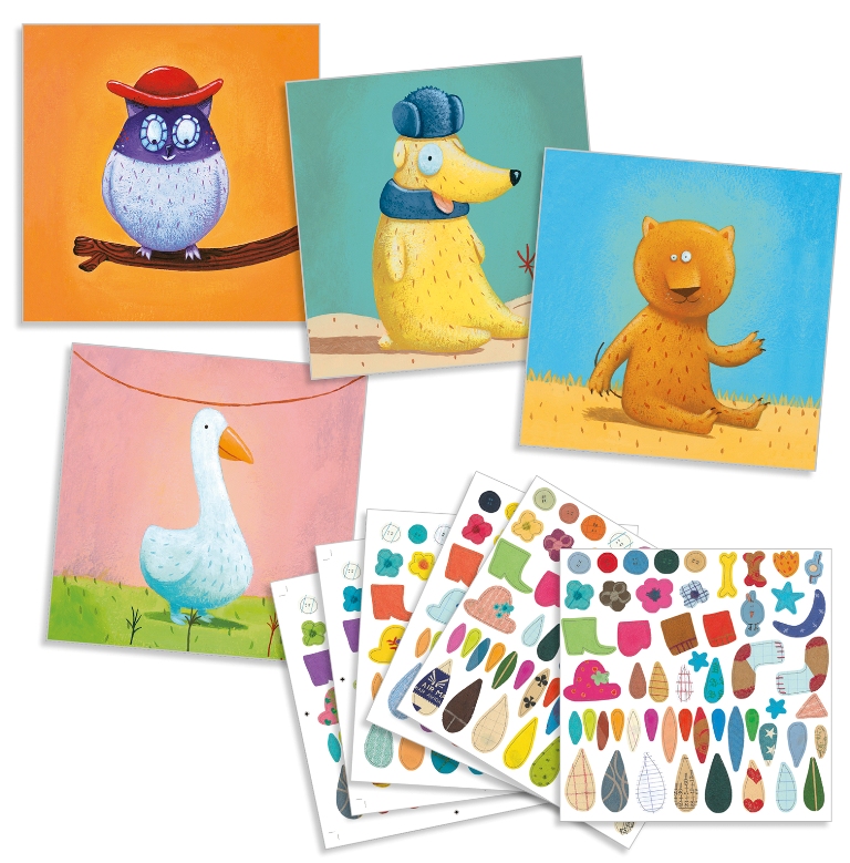 Kit Créer aves des stickers Animaux