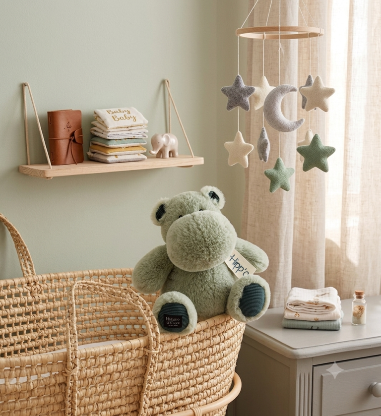 Peluche Hippo Vert Amande - 25 cm Peluche Hippo Vert Amande - 25 cm