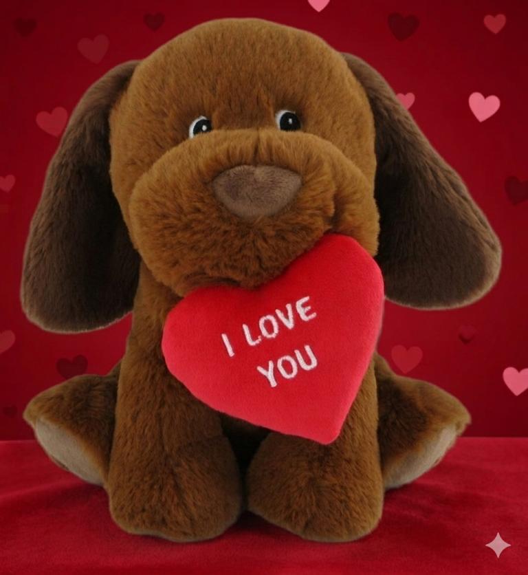 Peluche Chien avec Coeur - 35 cm Peluche Chien avec Coeur - 35 cm