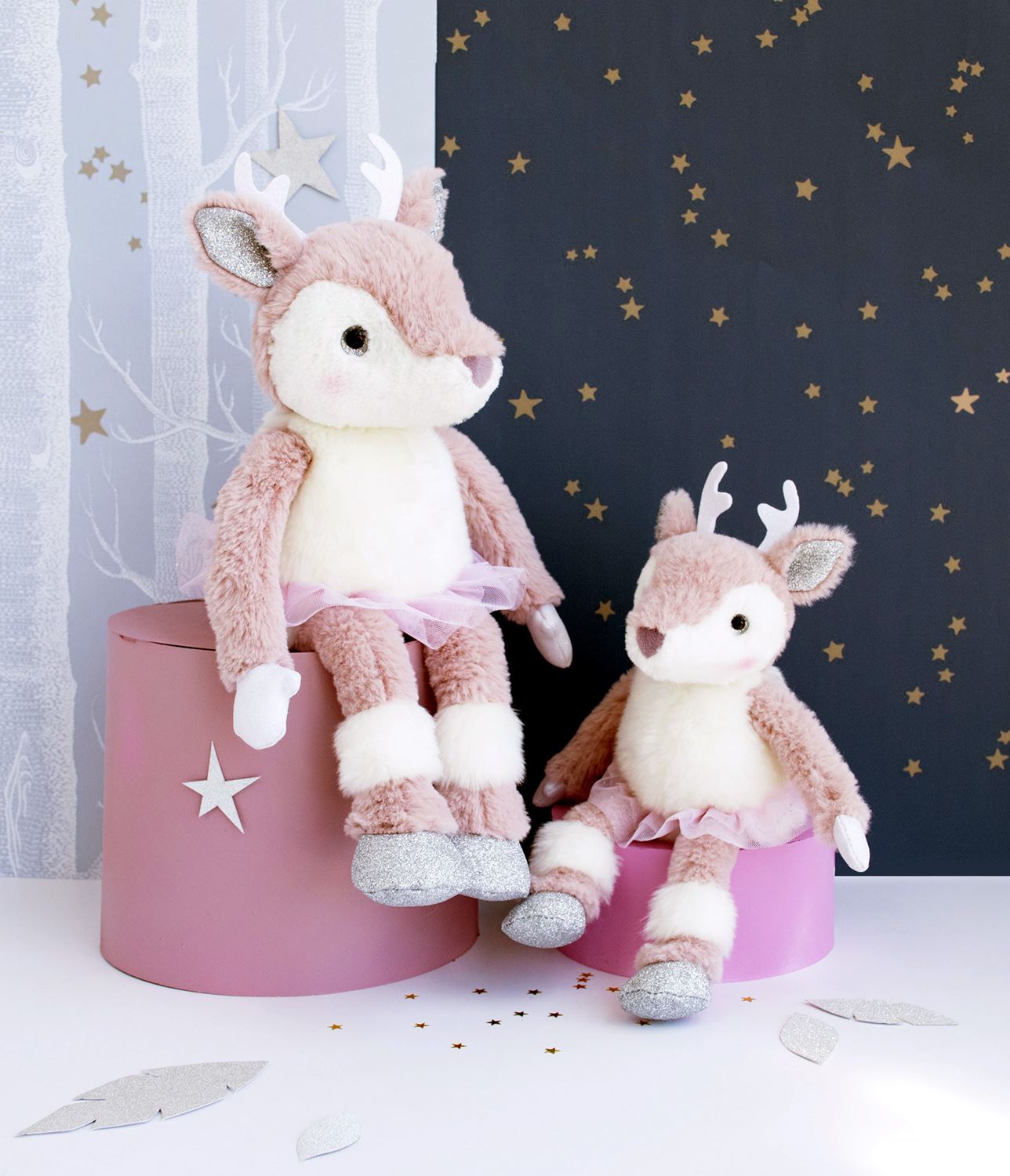 Histoire D Ours - Peluche faon eléa les petits twist 25 cm