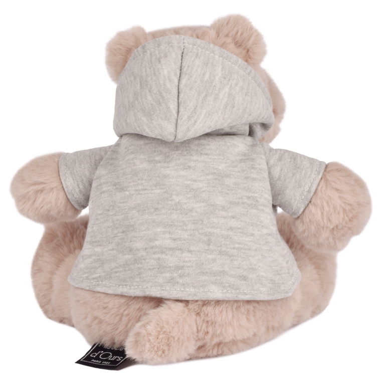 Peluche Hippopotame Beige avec sweat gris - 20 cm Peluche Hippopotame Beige avec sweat gris - 20 cm