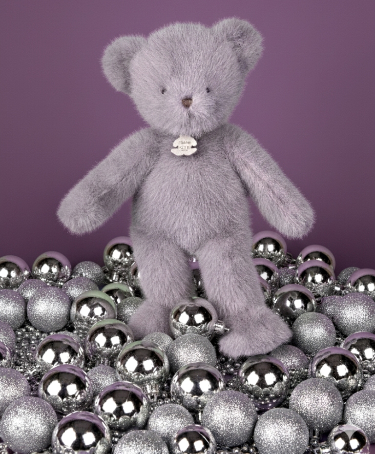 Peluche Ours Clémentin Gris Lavande - 38 cm Peluche Ours Clémentin Gris Lavande - 38 cm