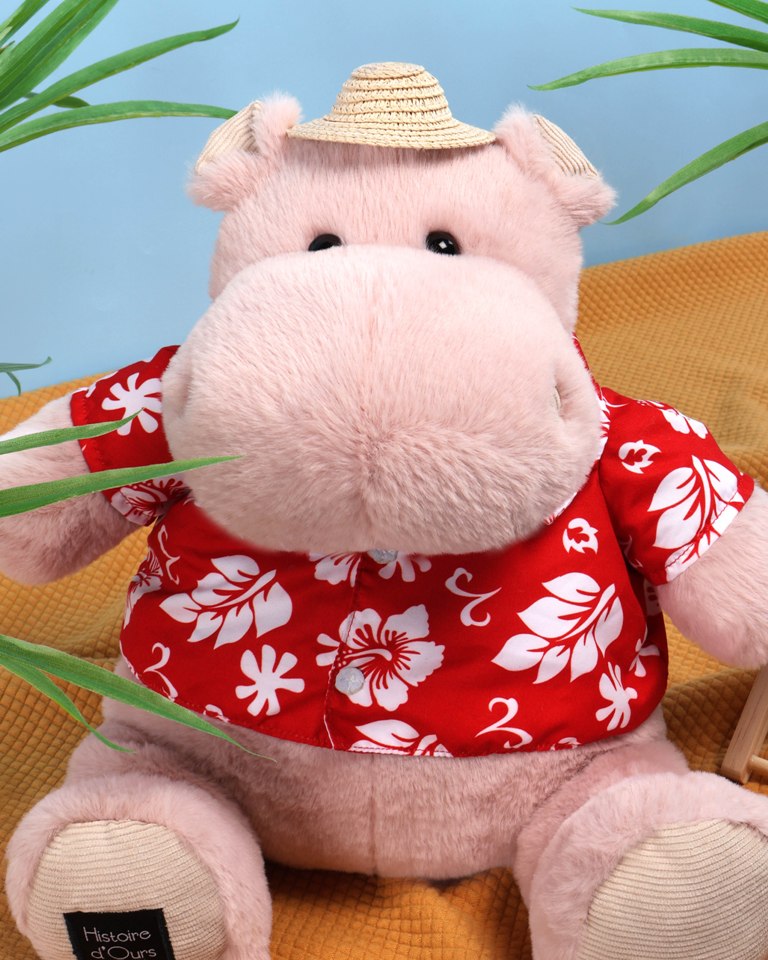 Peluche Hippopotame Aloha - 38 cm Peluche Hippopotame Aloha - 38 cm