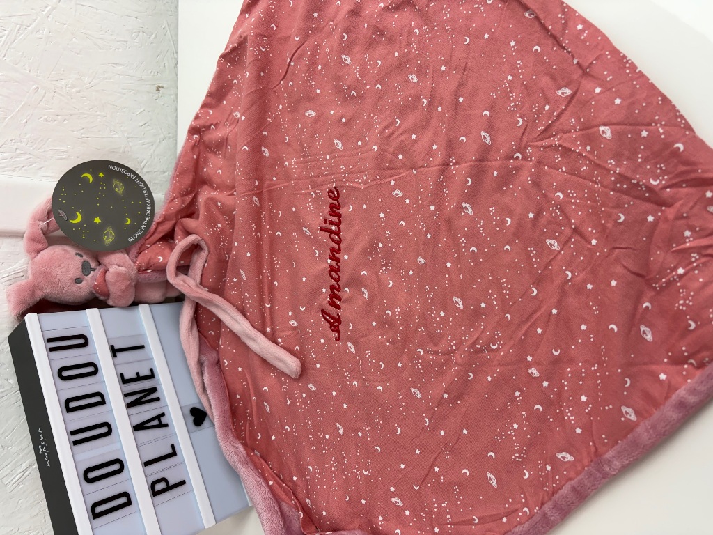 Doudou Couverture Vieux Rose Lapidou Phosphorescent Doudou Couverture Vieux Rose Lapidou Phosphorescent