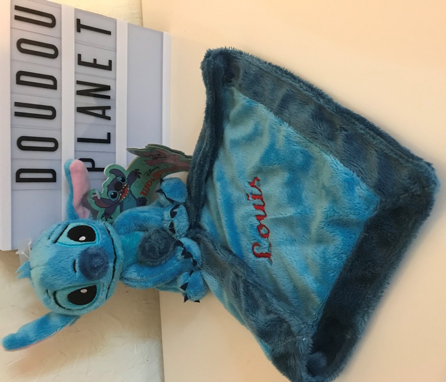 Doudou bébé bleu Stitch DISNEY