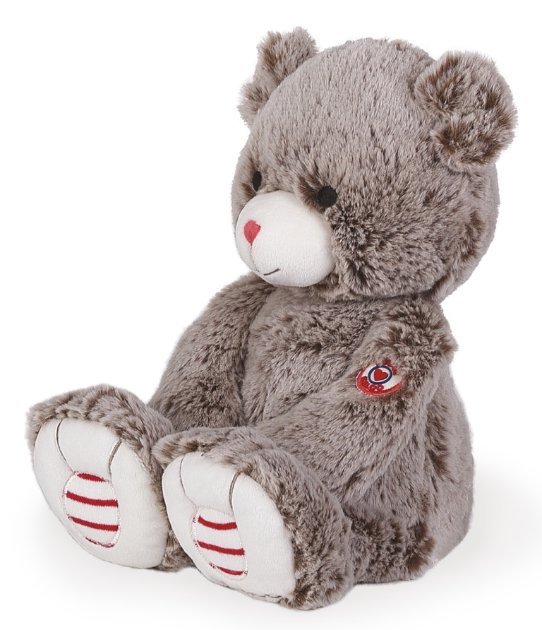 Peluche Medium Ours Cacao - Rouge