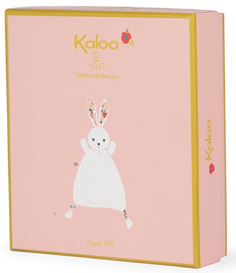 Kaloo - K'Doux - Doudou lapin rose coquelicot 20 cm