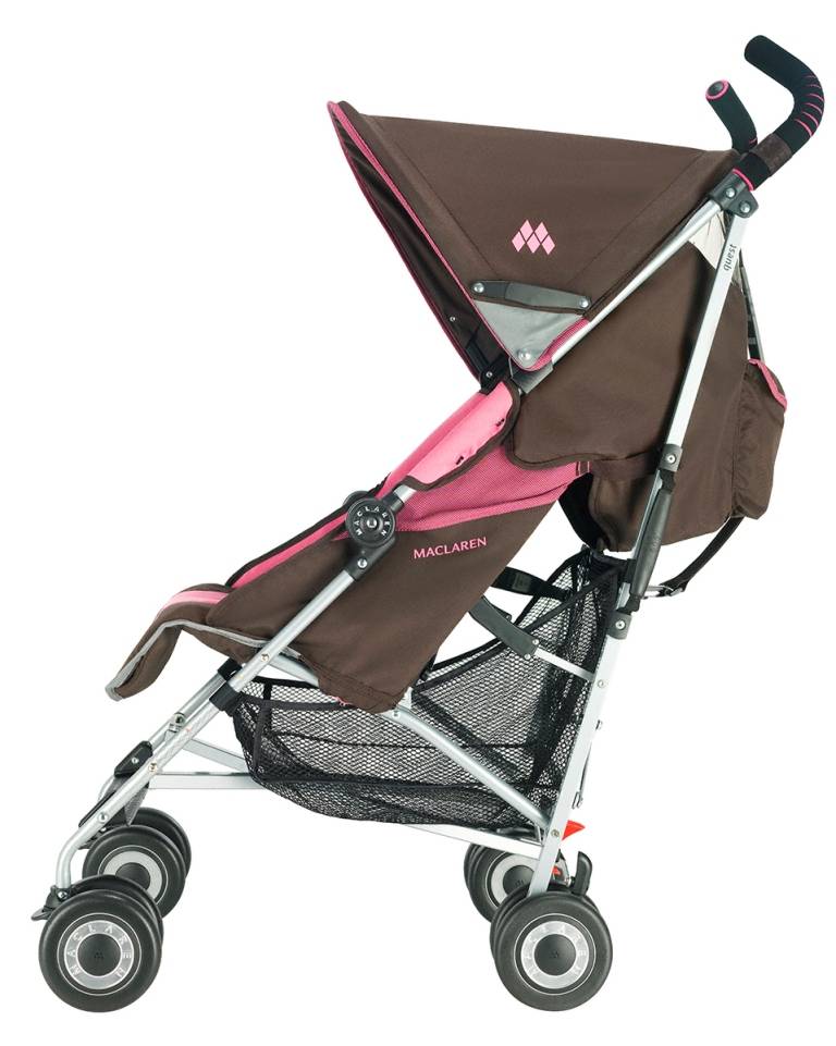 poussette maclaren rose et marron