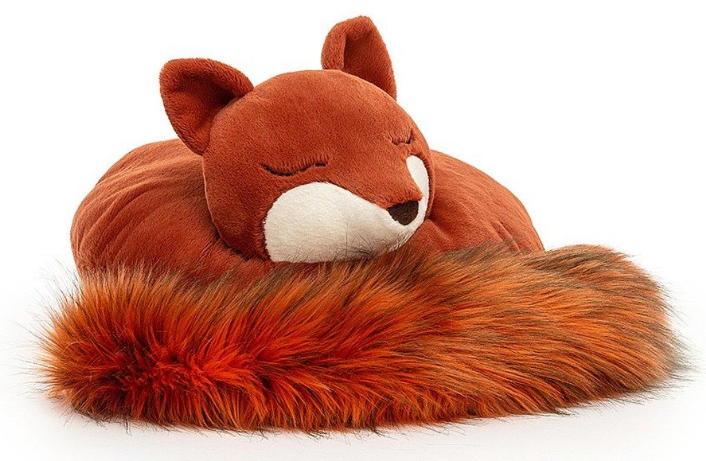 Peluche renard couché 23 cm pour enfant - 5795