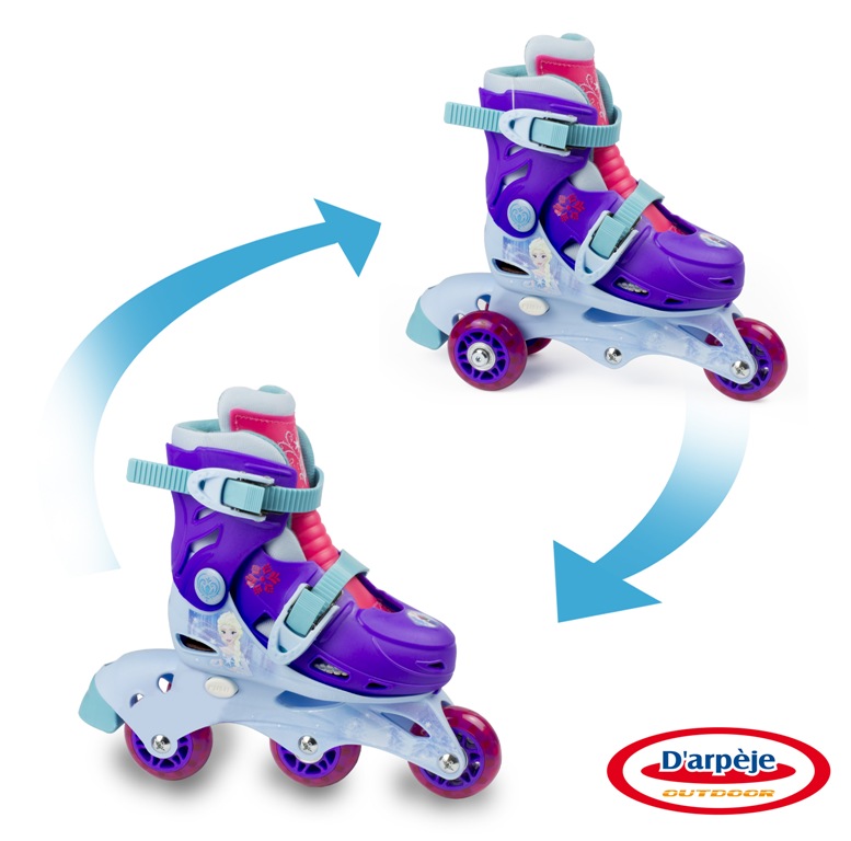 Rollers Evolutifs 2 en 1 Frozen La Reine des Neiges, Taille 27-30 - Roller  enfant