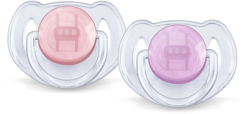 Philips Avent - 2 sucettes transparente 3-6 mois, Livraison Gratuite 24/48h