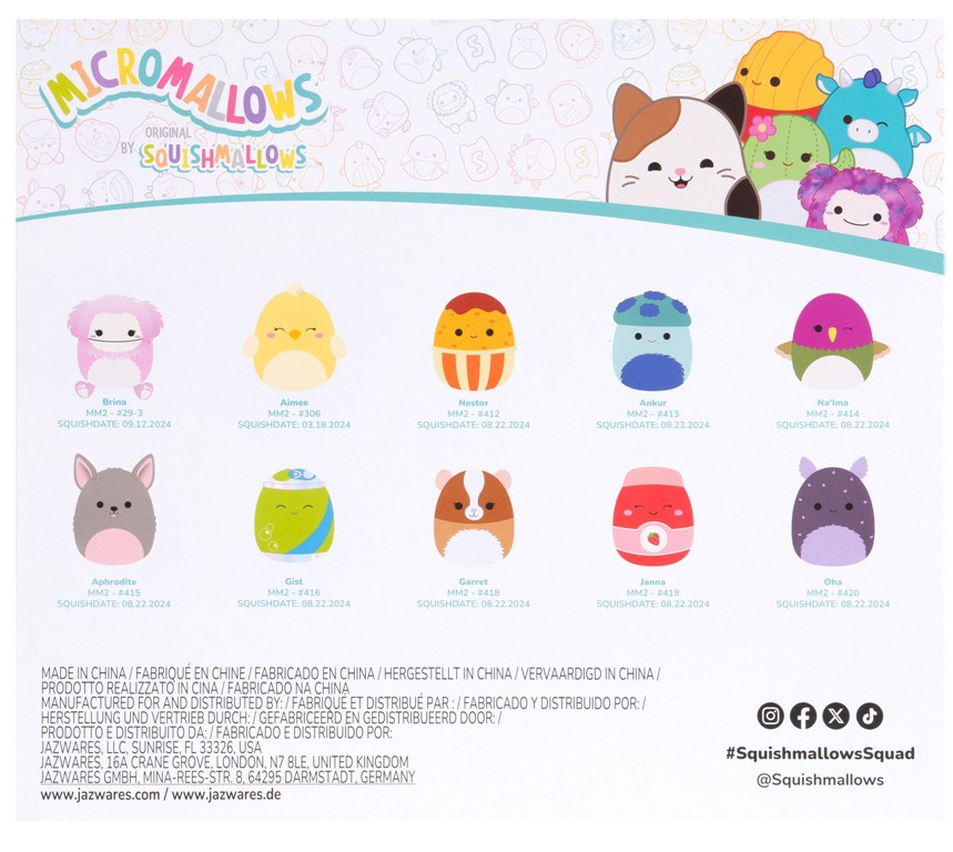 Coffret 10 Peluches Micromallows Coffret 10 Peluches Micromallows