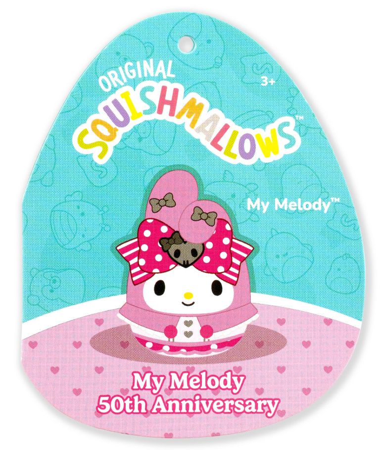 Peluche Hello Kitty My Melody 50 ans Squishmallows - 22 cm Peluche Hello Kitty My Melody 50 ans Squishmallows - 22 cm