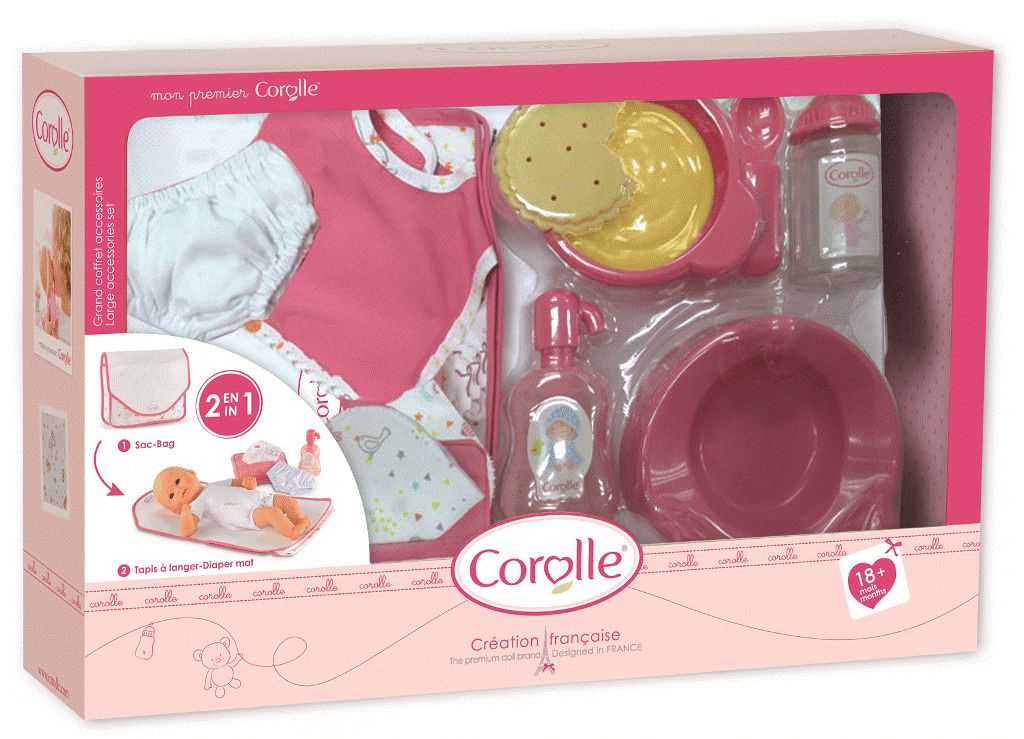 Corolle - Pot et Lingette, accessoires, pour poupon 30cm, dès 18