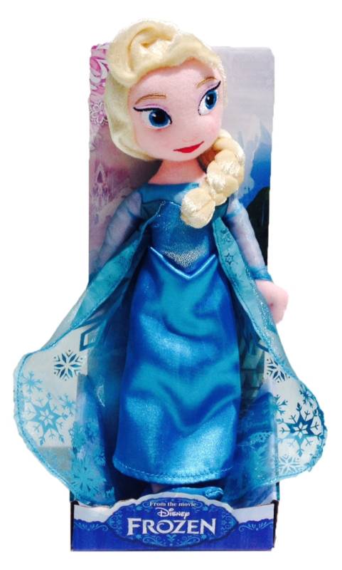 Doudou Disney Poupée Bleu Elsa Pantin - La Reine Des Neiges