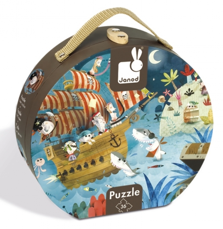 Puzzle Chasse aux Trésors Valisette Ronde - 36 pièces Puzzle Chasse aux Trésors Valisette Ronde - 36 pièces