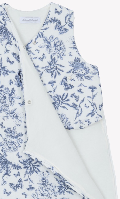 Gigoteuse Toile de Jouy Marine Taille 2 Gigoteuse Toile de Jouy Marine Taille 2