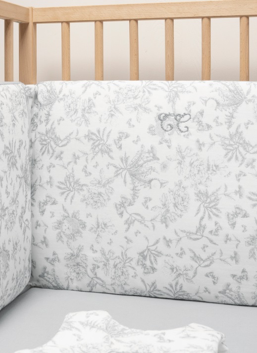 Tour de Lit Toile de Jouy Gris Tour de Lit Toile de Jouy Gris