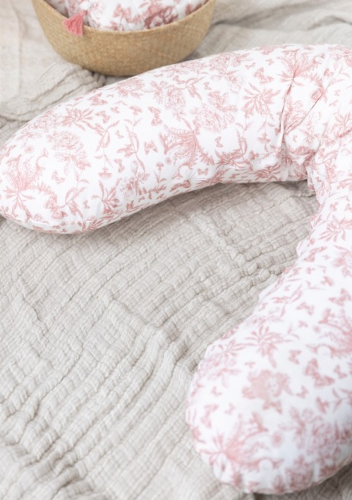 Coussin De Maternité Toile De Jouy Rose Coussin De Maternité Toile De Jouy Rose