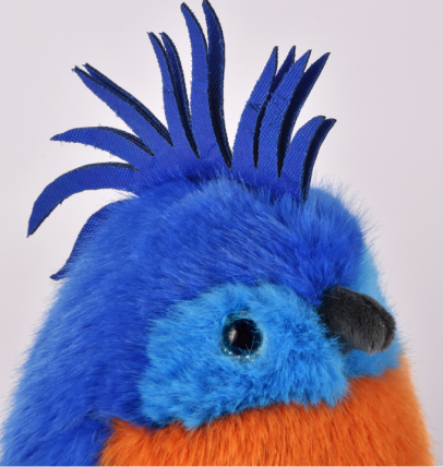 Peluche Oiseau Perroquet Bleu Royal Cui-Cui Paradis Peluche Oiseau Perroquet Bleu Royal Cui-Cui Paradis