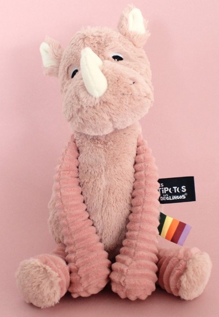 Peluche Rhinocéros Grobisou Les Ptipotos