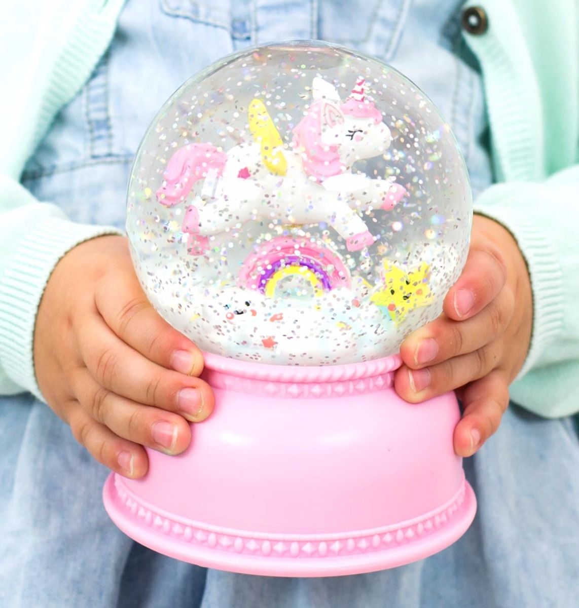 Boule à Neige Lumineuse Licorne