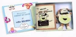 Doudou et Compagnie Coffret Protège Carnet de Santé et Doudou Chien Copain