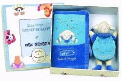 Doudou et Compagnie Coffret Protège Carnet de Santé et Doudou Mouton Gaston