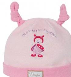 Doudou et Compagnie Bonnet Coccinelle Framboiselle