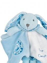 Doudou et Compagnie Doudou Tatoo Lapin Mini Bleu Doudou et Compagnie Doudou Tatoo Lapin Mini Bleu