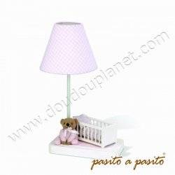 Pasito A Pasito Lampe Chevet Ours Rose