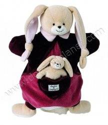 Doudou et Compagnie Marionnette Lapin Framboise Doudou et Compagnie Marionnette Lapin Framboise
