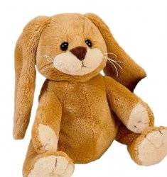 Nounours Peluche Lapin Assis Caramel