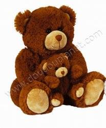 Nounours Peluche Maman et Bébé Ours Marron Nounours Peluche Maman et Bébé Ours Marron