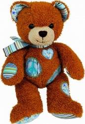 Histoire d Ours Peluche Ours Peace And Love Turquoise