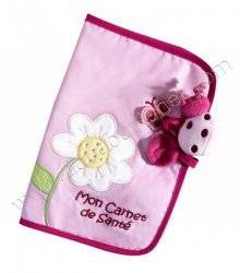  Protège Carnet de Santé Fleurs Rose