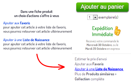 utilisation des listes fiche produit