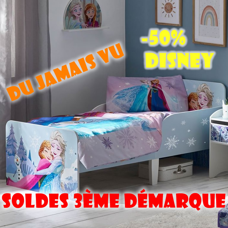 Disney home collection exclusive mobilier lit chambre chevet rangement décoration étagère